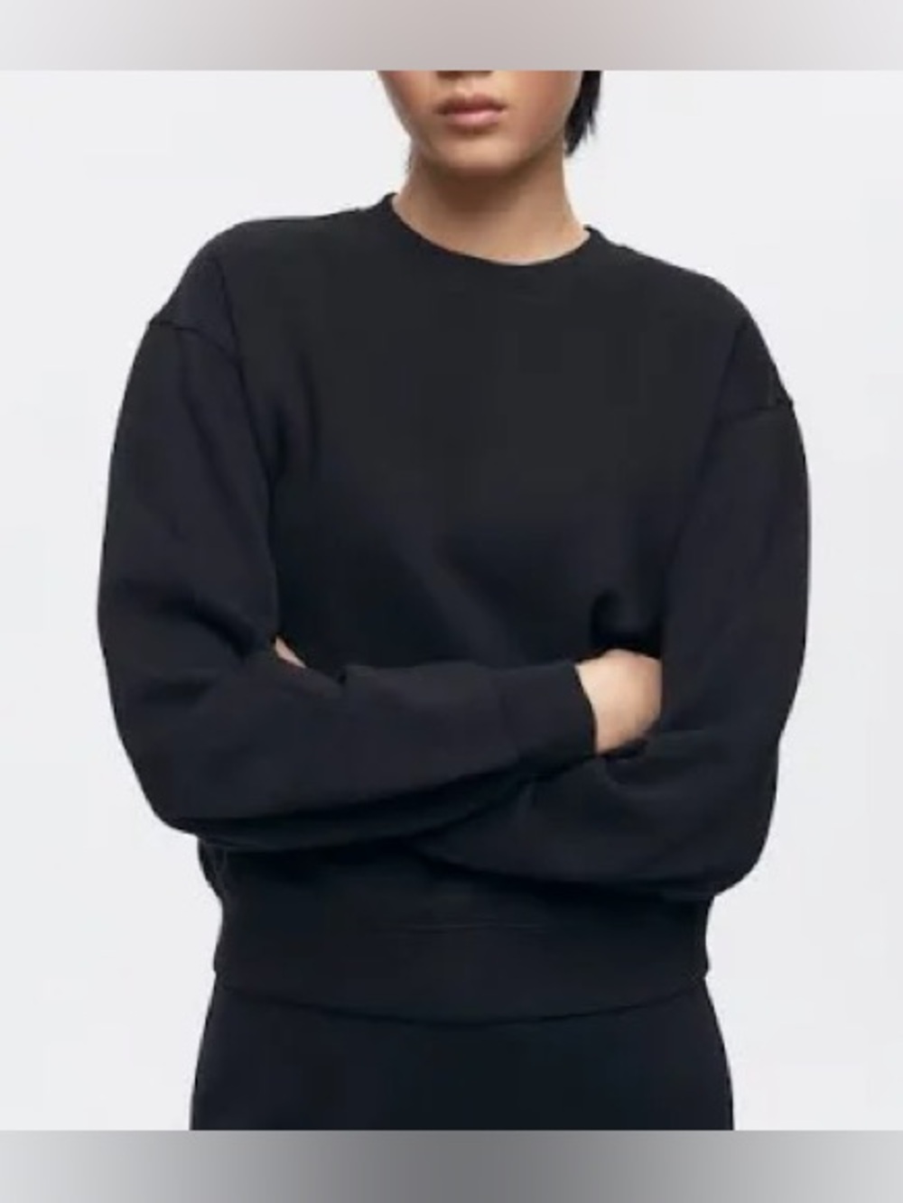 KOTN Black  Crewneck Ribbed Sweater